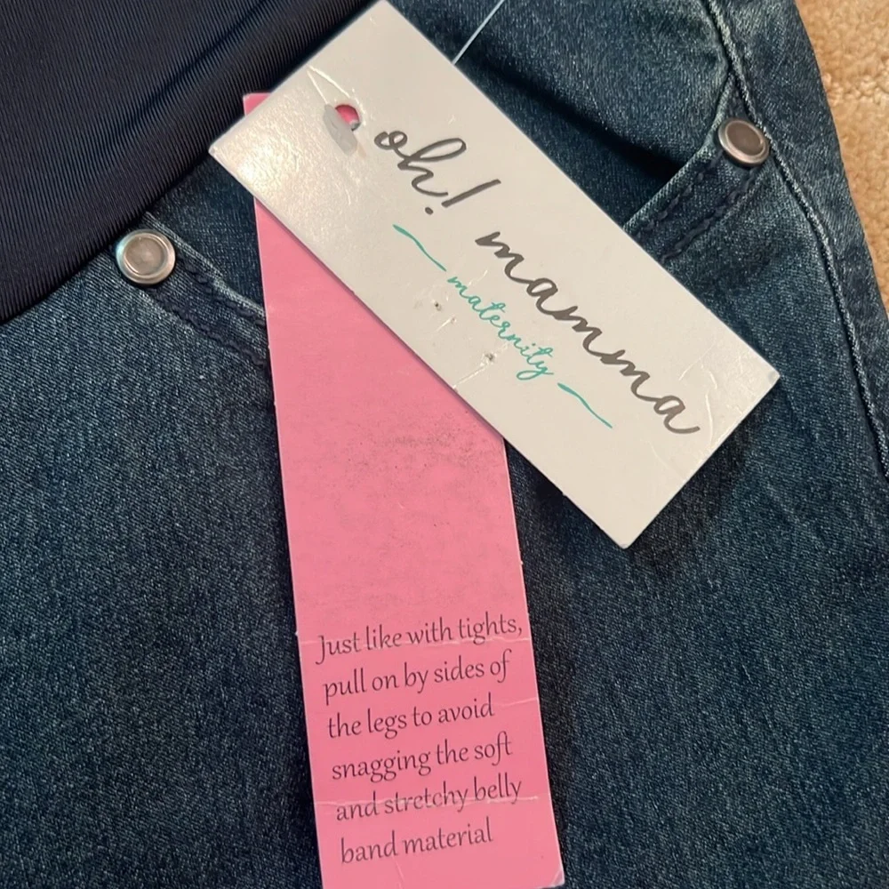 NWT Oh! Mamma Full Panel Maternity Jeans, 1X